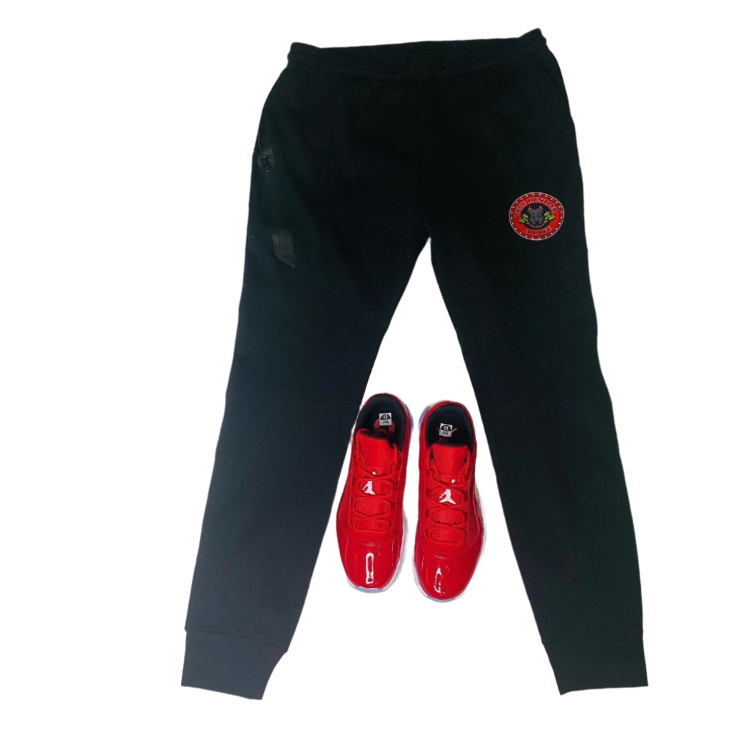 True Hustler 4 Lyfe "Grind" Black 2-Piece Tech Jogging Suit