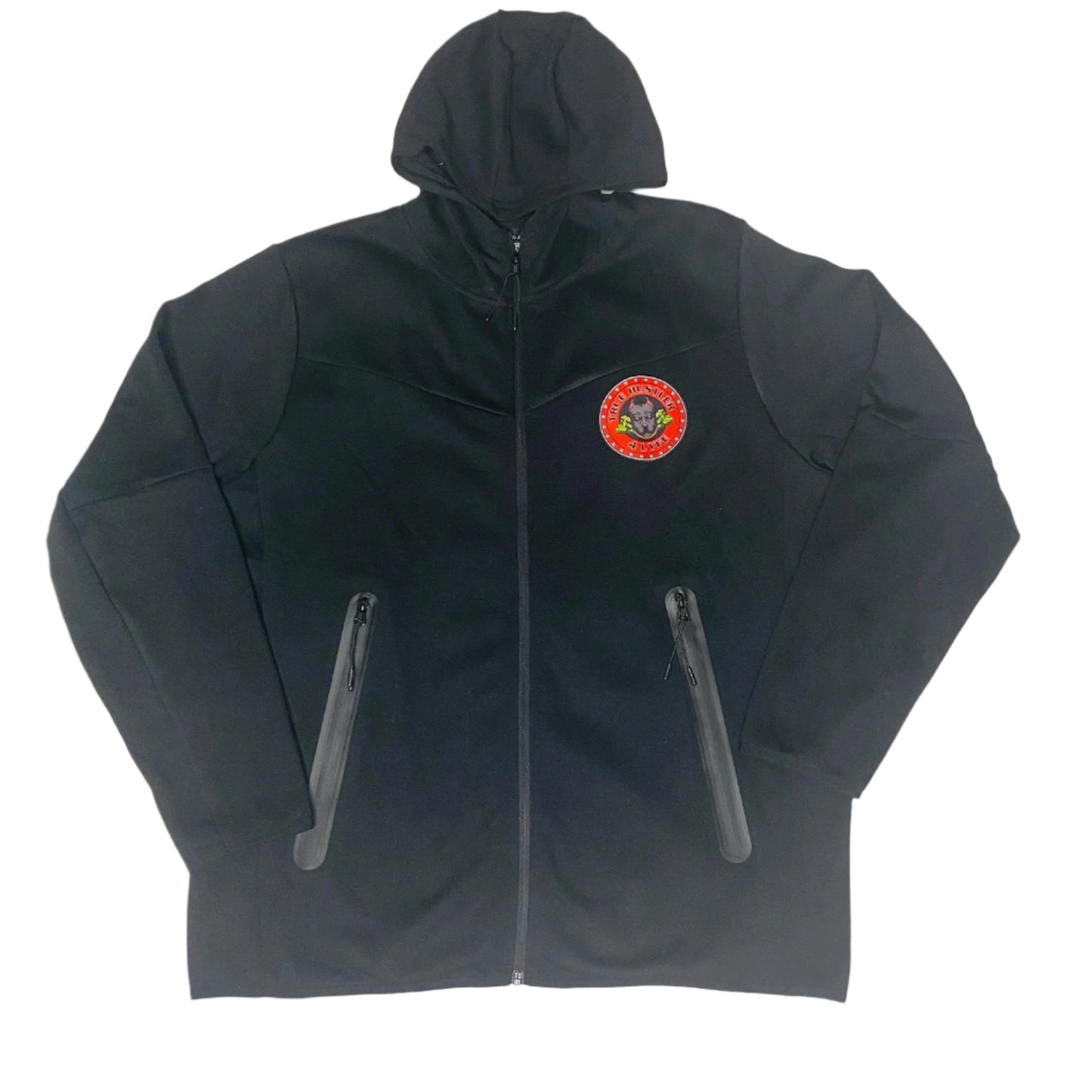 True Hustler 4 Lyfe "Grind" Black 2-Piece Tech Jogging Suit