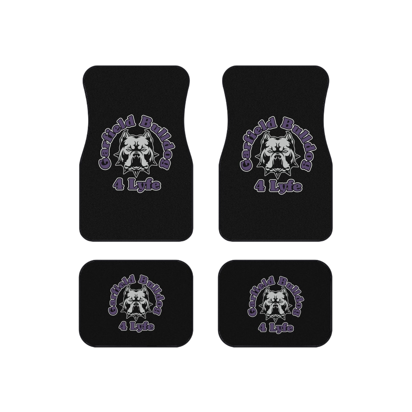 Garfield Bulldog 4 Lyfe Complete Set of Front and Rear Car Mats (Set of 4)