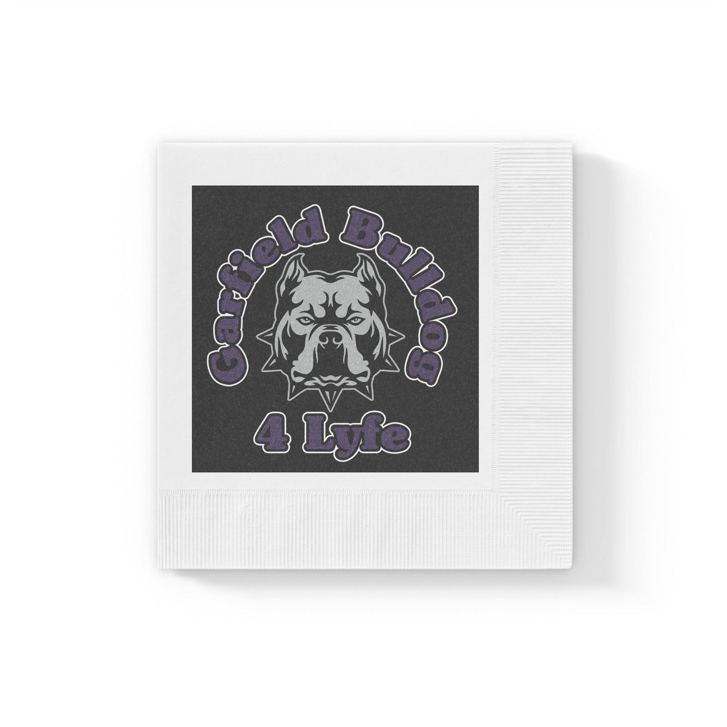 Garfield Bulldog 4 Lyfe White Coined Napkins