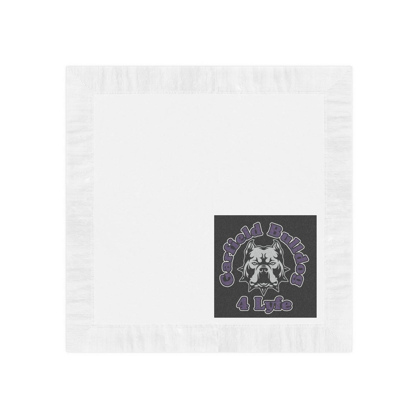 Garfield Bulldog 4 Lyfe White Coined Napkins