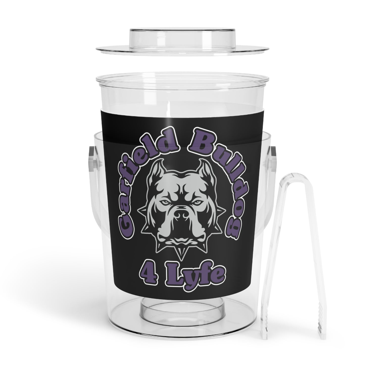 Garfield Bulldog 4 Lyfe Custom Ice Bucket with Tongs