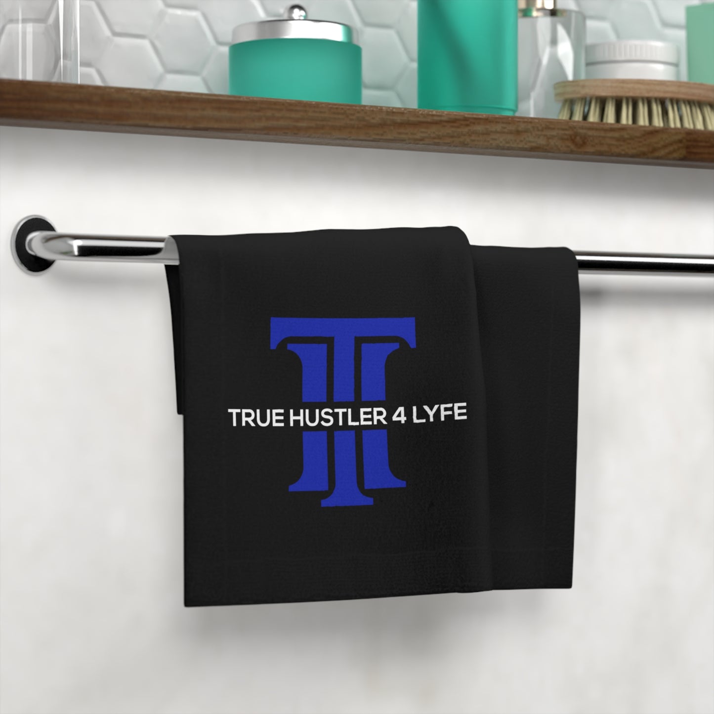 True Hustler 4 Lyfe Inspirational Face Towel