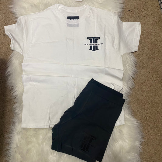 Men's Dark Gray Boxer Brief Set with White Tee and Black Hustler Logo (LIMITED EDITION)