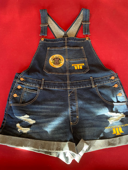 Retro Elegance TH4L Dark Wash Jean 80's Shortalls