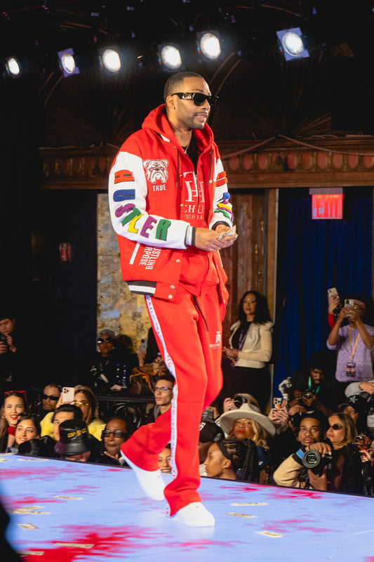 PRE-ORDER ONLY :TH4L "True Hustler 4 Lyfe" Varsity Jacket – Elite Edition (Red)