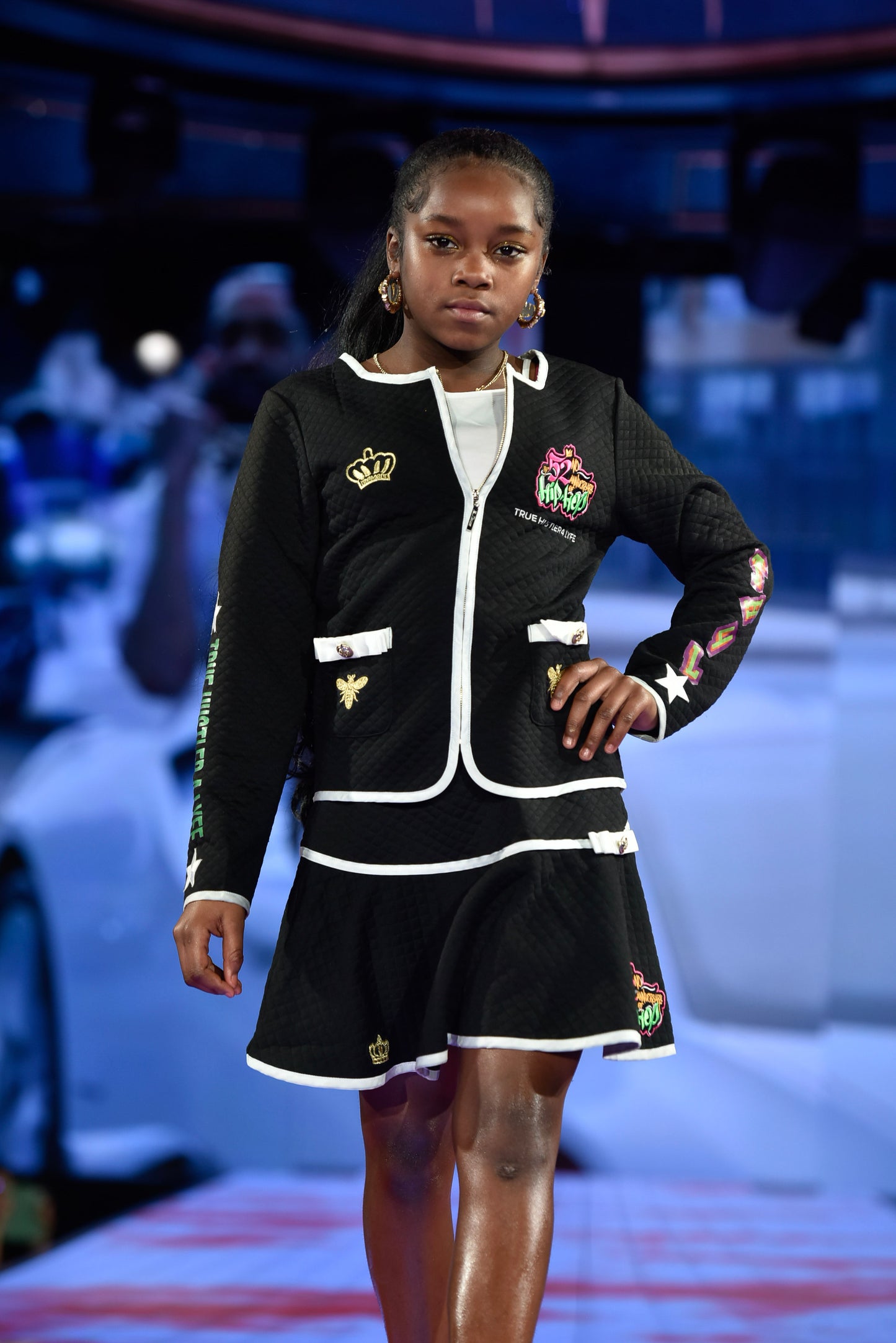 TH4L Youth "Runway Royalty" Black 2-Piece Skirt Set – Size 12/14 (NYFW 2025 Exclusive)