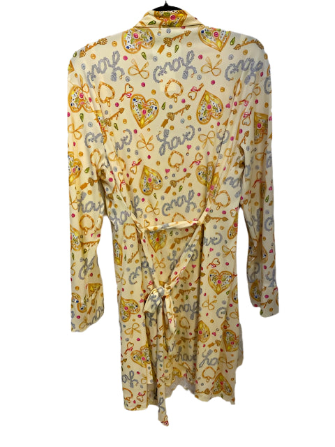 Golden Elegance Luxury Robe and Gown Set – Yellow with Jewel Accents