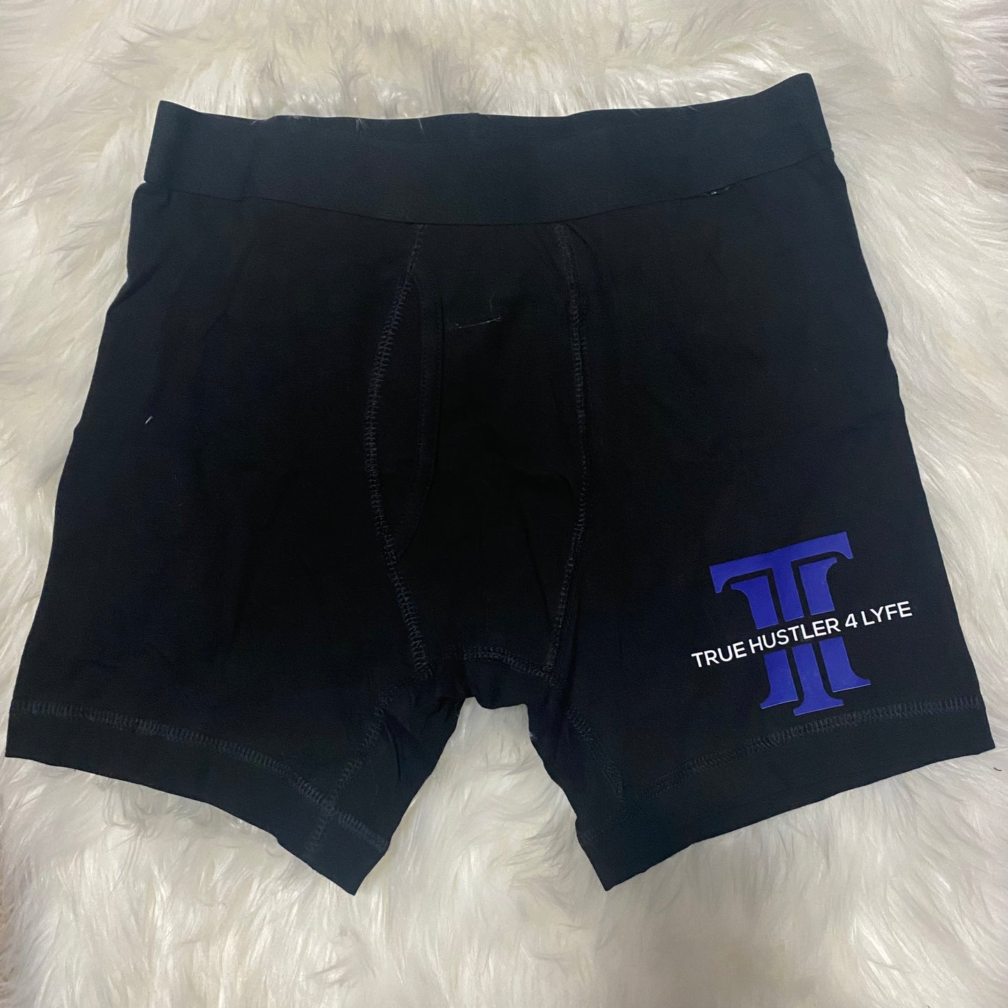 Men's Black Boxer Briefs and Black Tank Set with Blue Hustler Logo (Limited Edition)