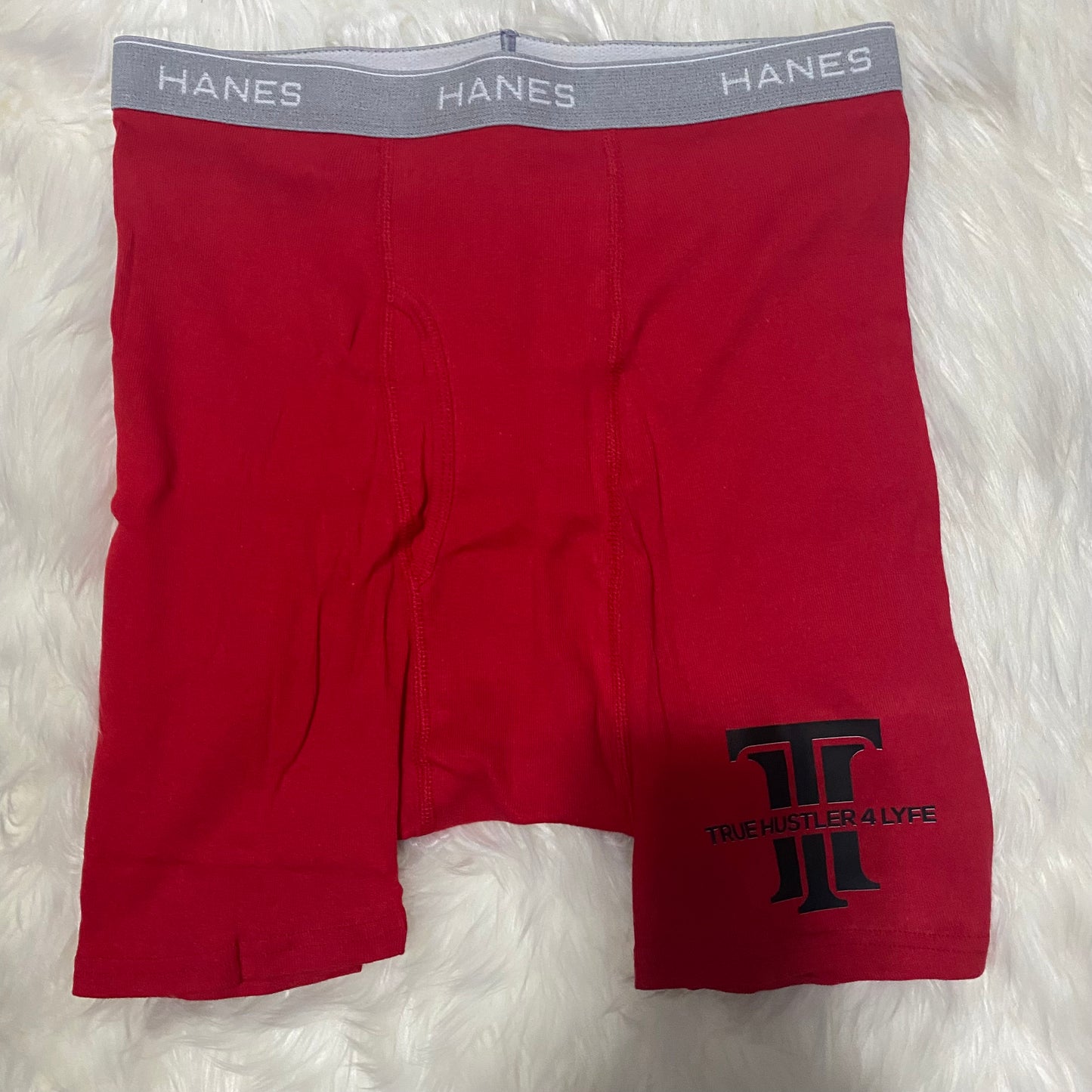 Experience Luxury: Men's Red Boxer Briefs and White T-Shirt Set with Black Logo