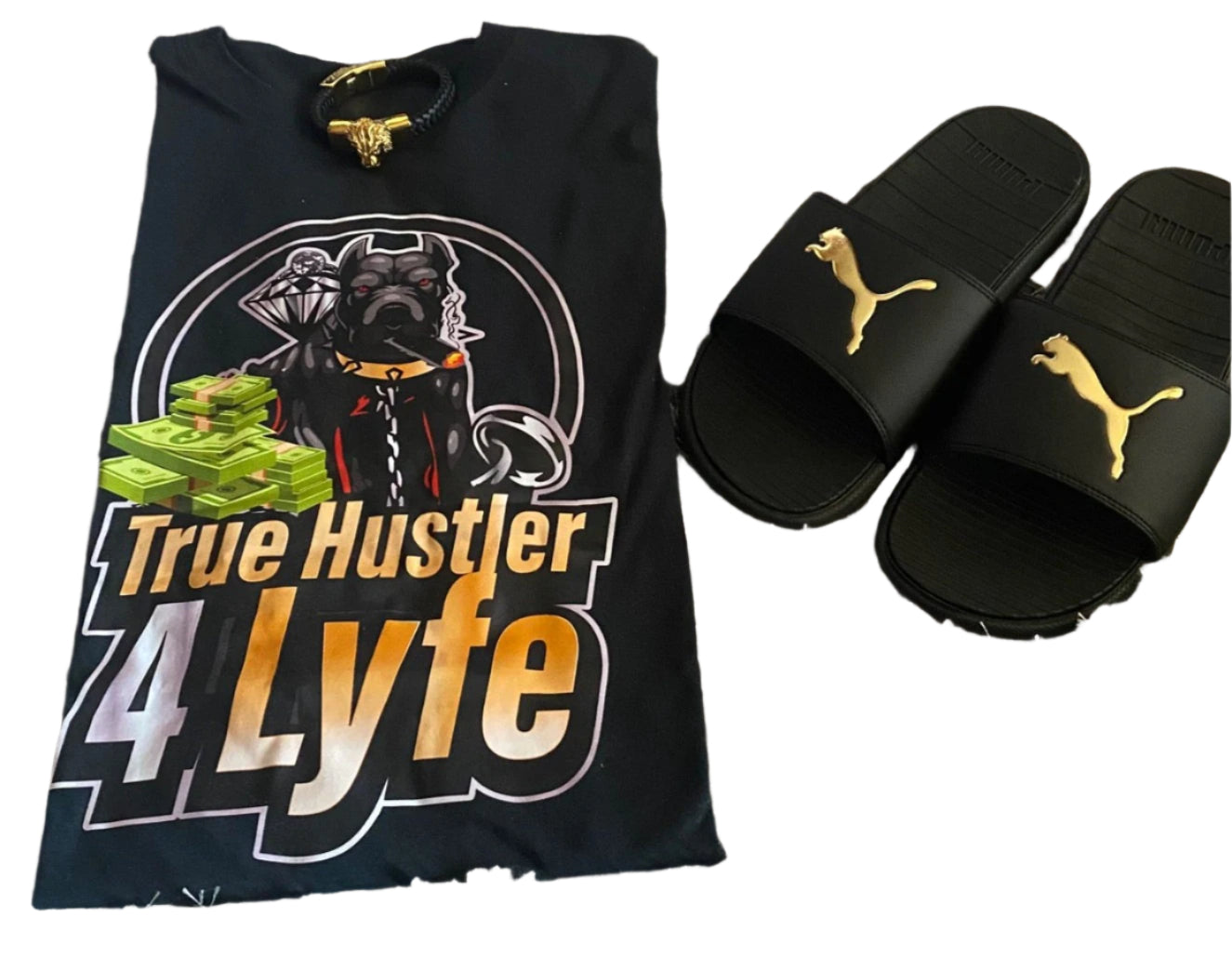 Classic Comfort: Black "The Original Hustler" Unisex Graphic Tee