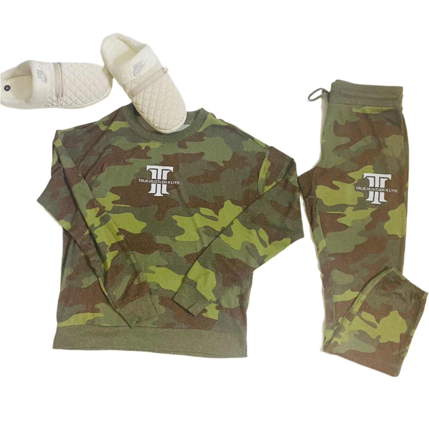 Comfy Military Green Camo 2 Piece Pajama set