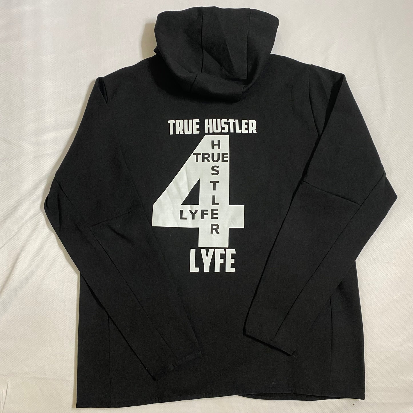 True Hustler 4 Lyfe Black and White #4 Tech 2 Piece Jogging Suit (Unisex)