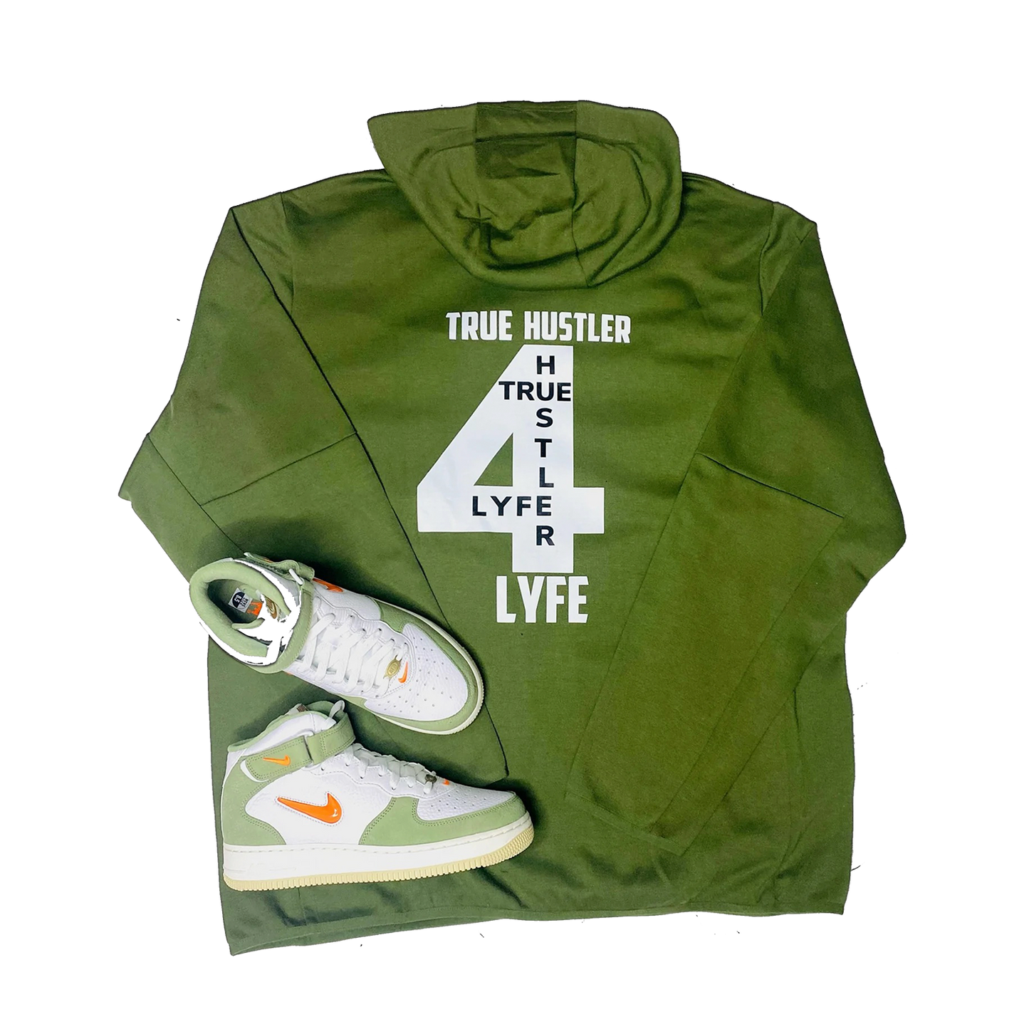 Olive Green Unisex Tech Tracksuit with" Whats 4 U Is 4 U Logo"