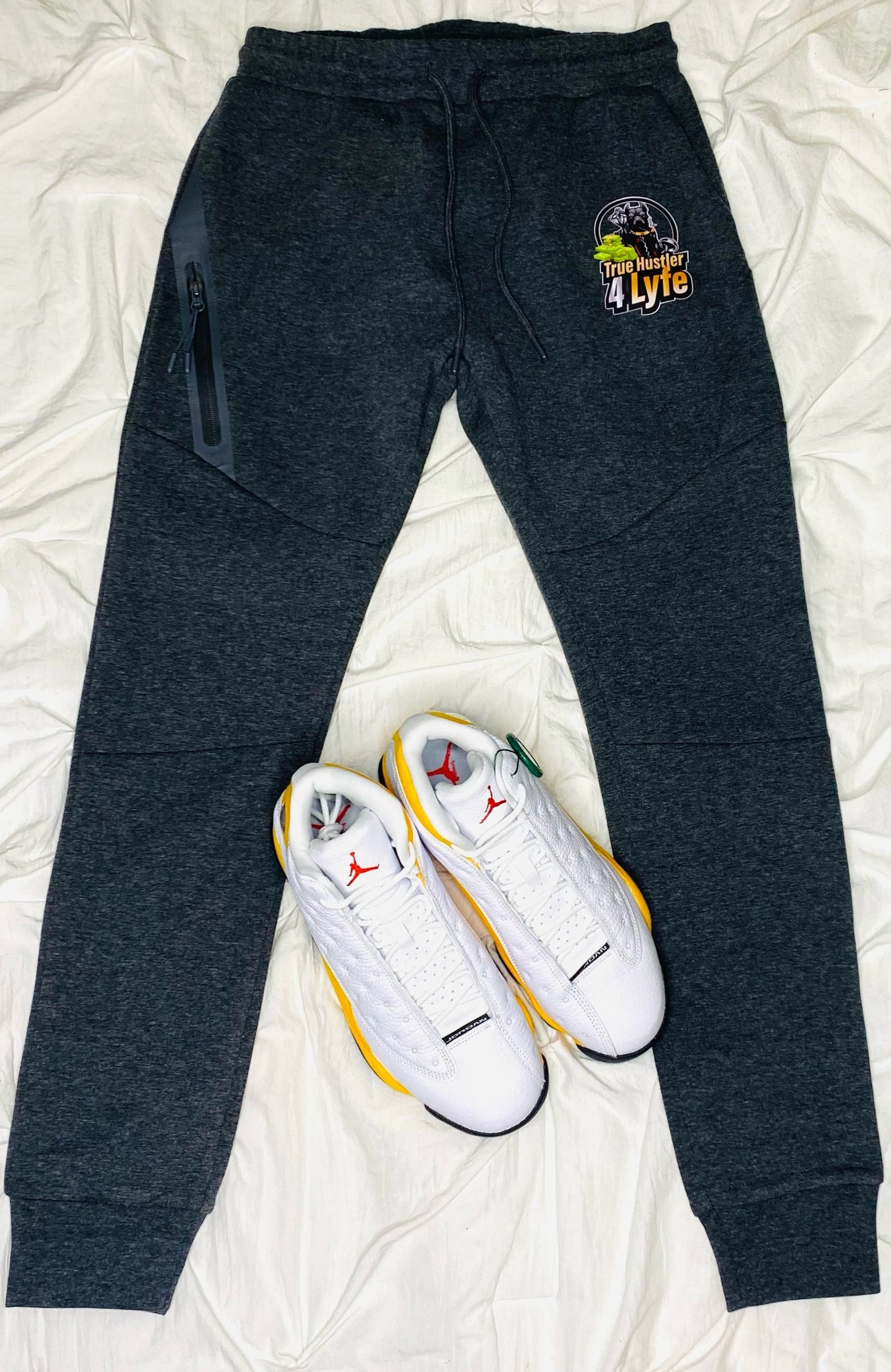 Dark Grey TH4L Jogging Suit with Original Logo - 2-Piece Unisex Tracksuit