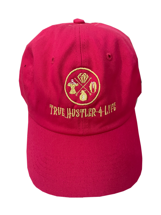 True Hustler 4 Lyfe" Pink" Backstrap Baseball Hat (Original)